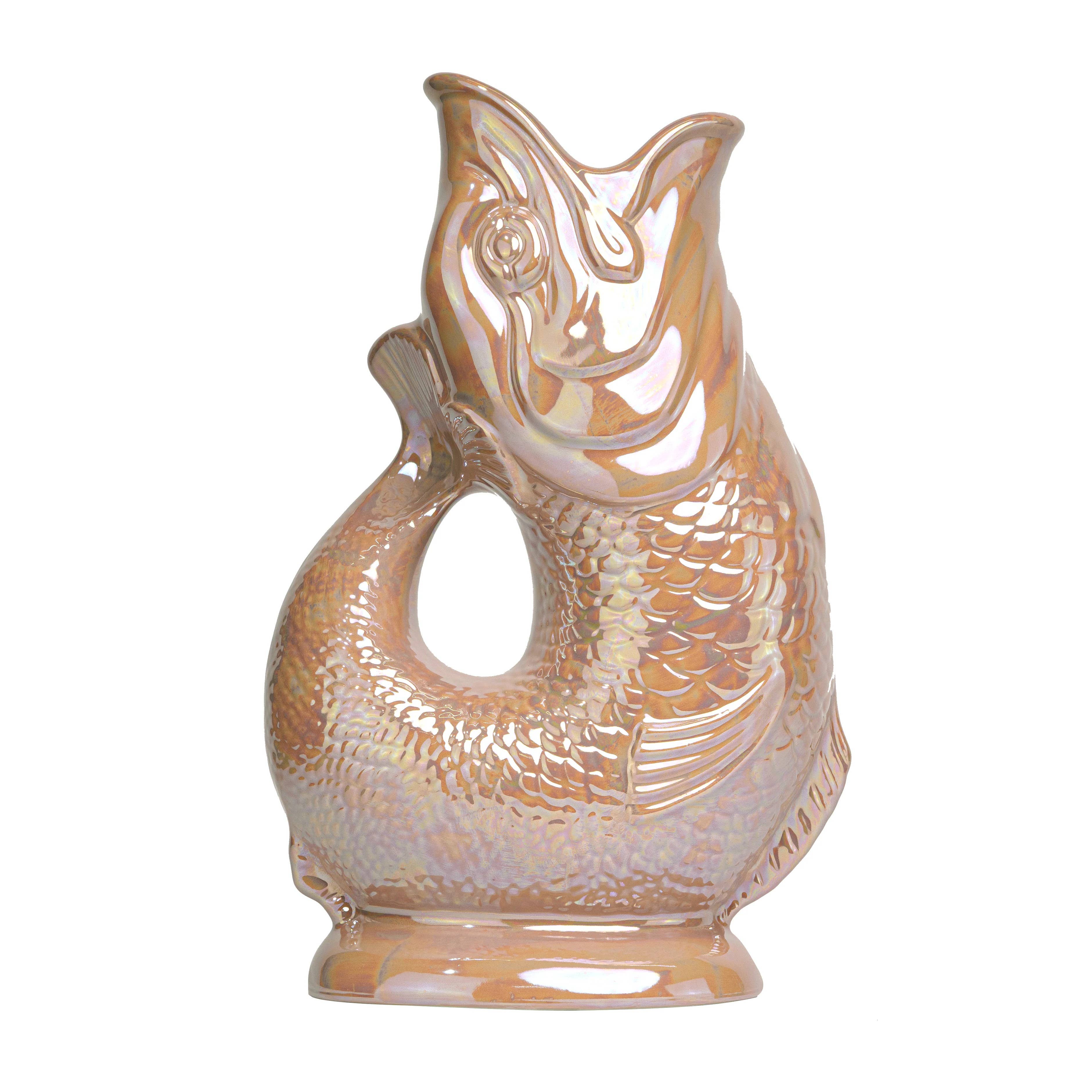 Gluggle Jug – Chowning Tan Lustre – The Original Gluggle Jug Factory