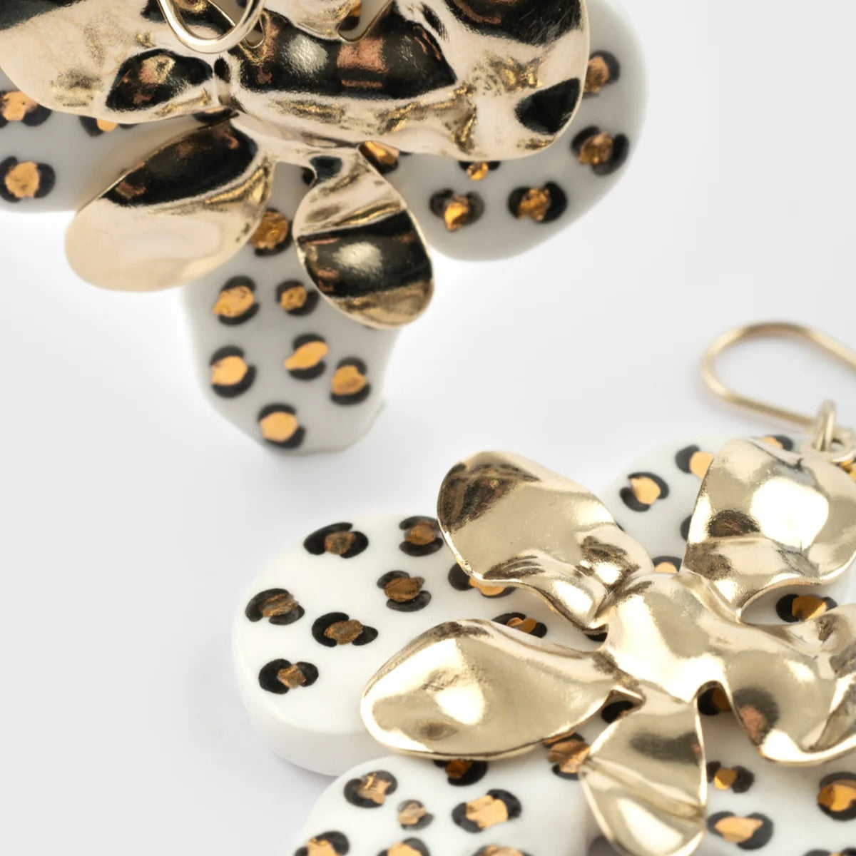 Big Leopard Flower Earrings