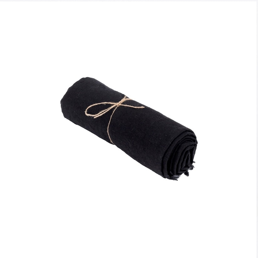 Black Linen Tablecloth