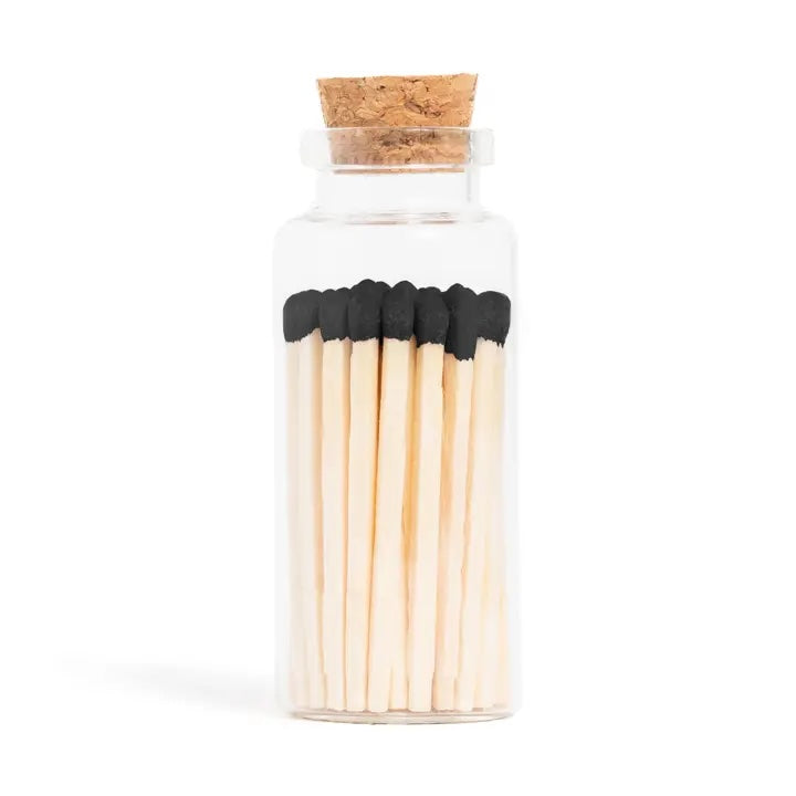 Black Matches in Medium Corked Vial