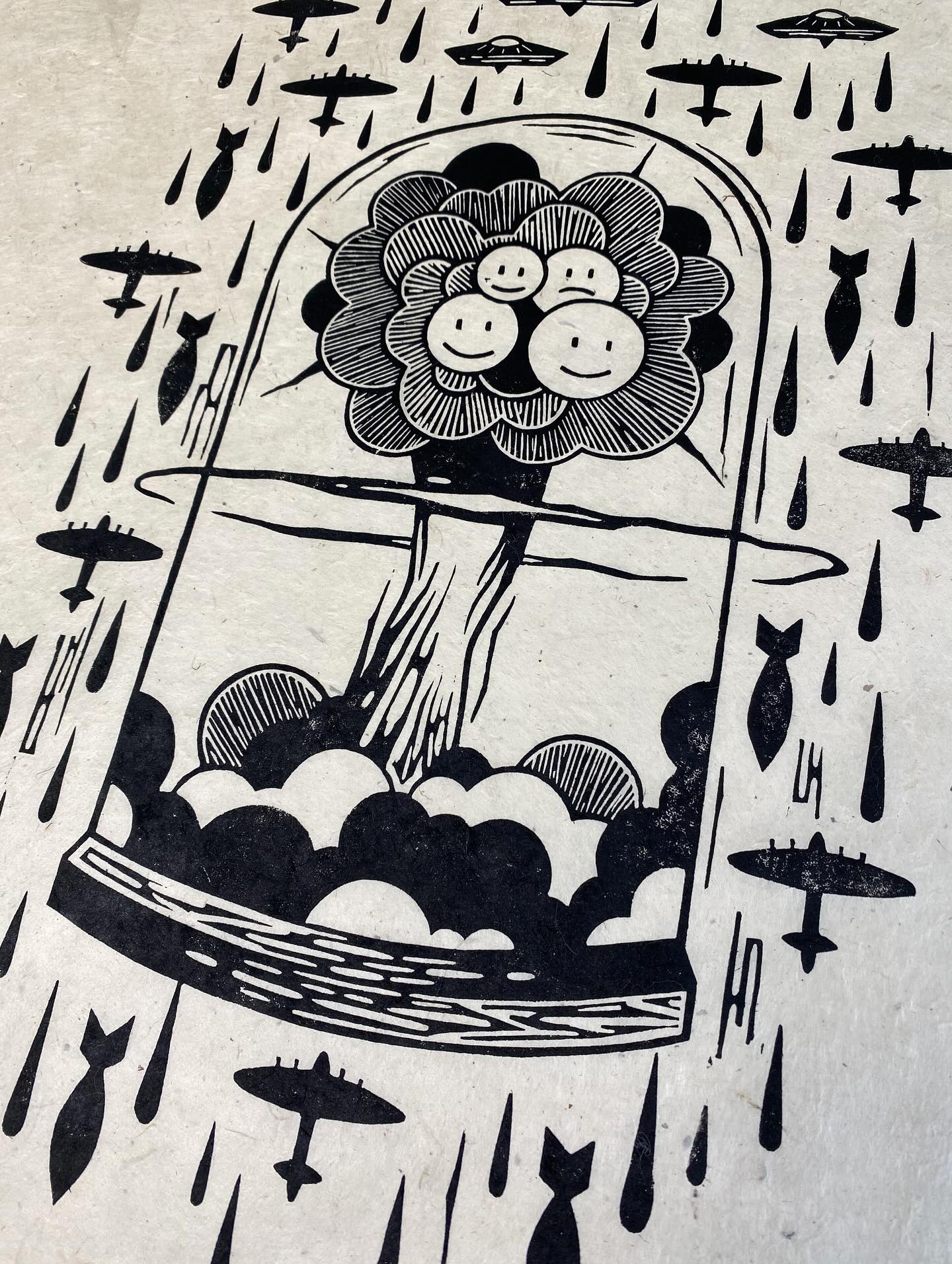 X-Large Linocut by Topsi Turby