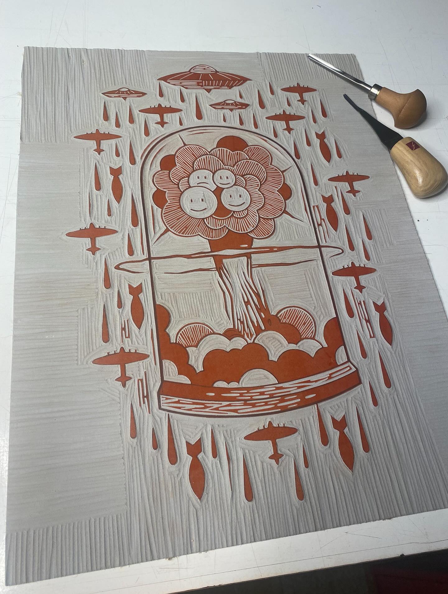 X-Large Linocut by Topsi Turby