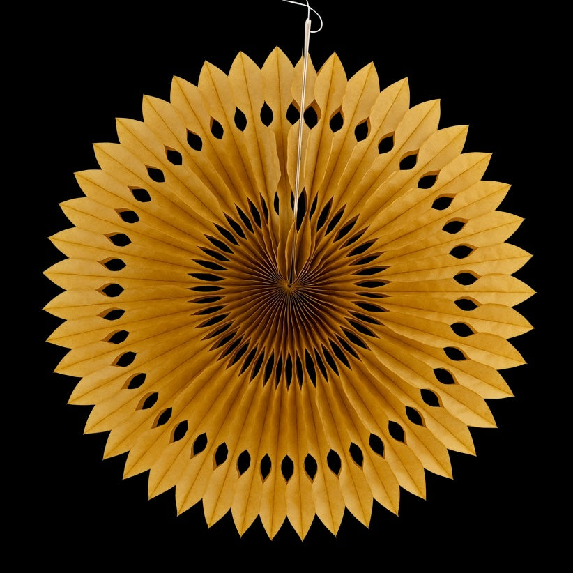 Gold and White Small Party Fan Set