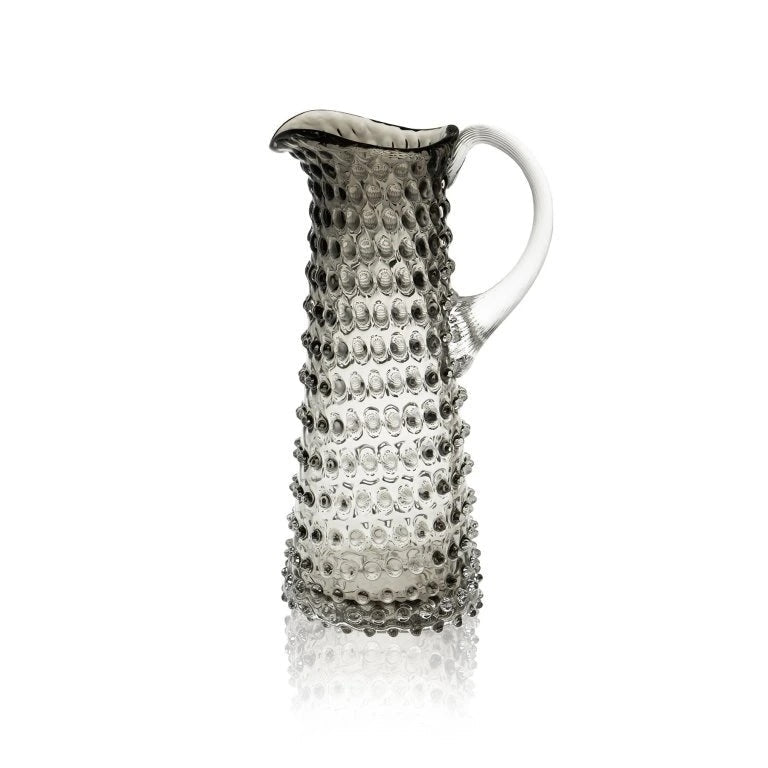 Crystal black smoke onbre pitcher on a white background