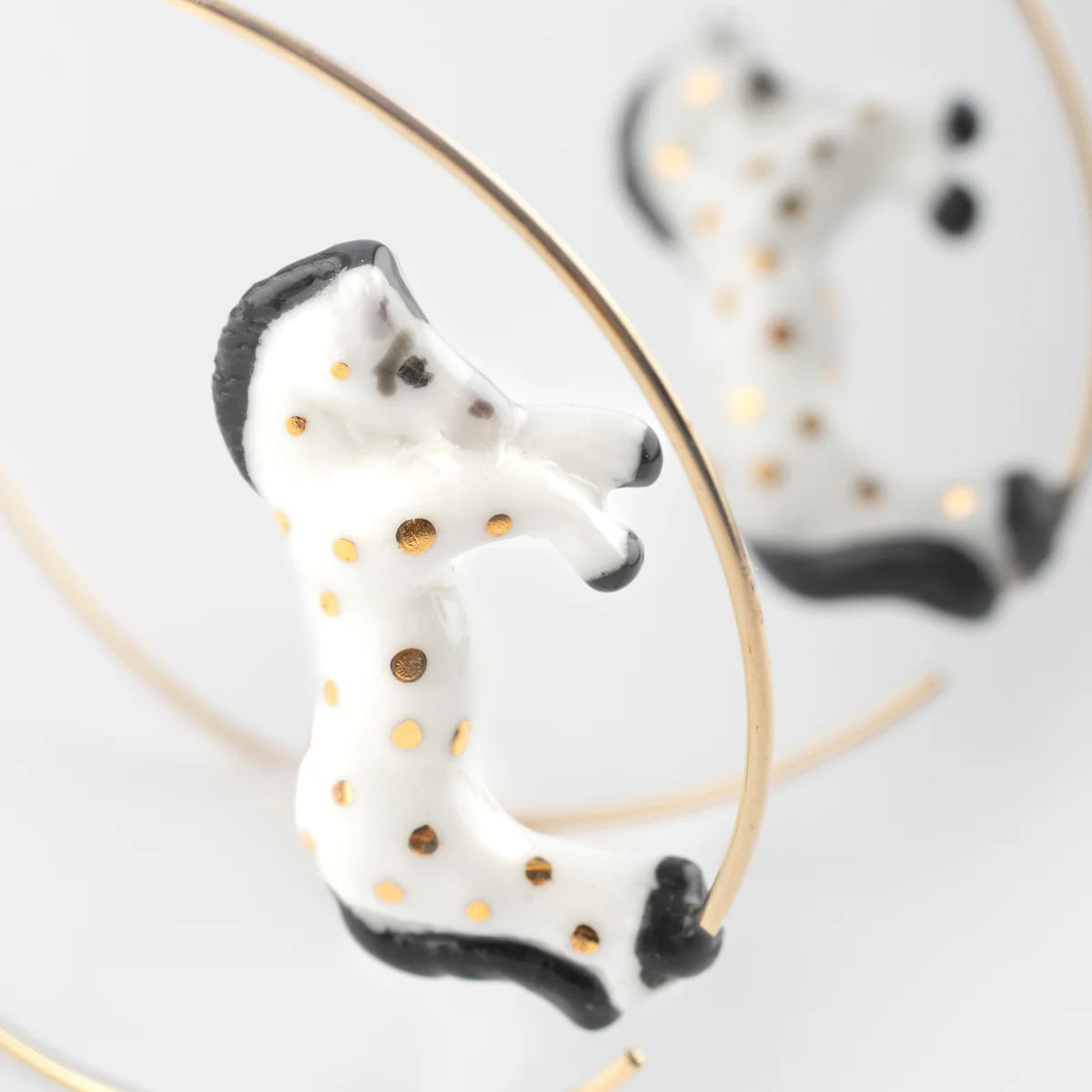 White Horse Hoop Earrings (Last Chance)