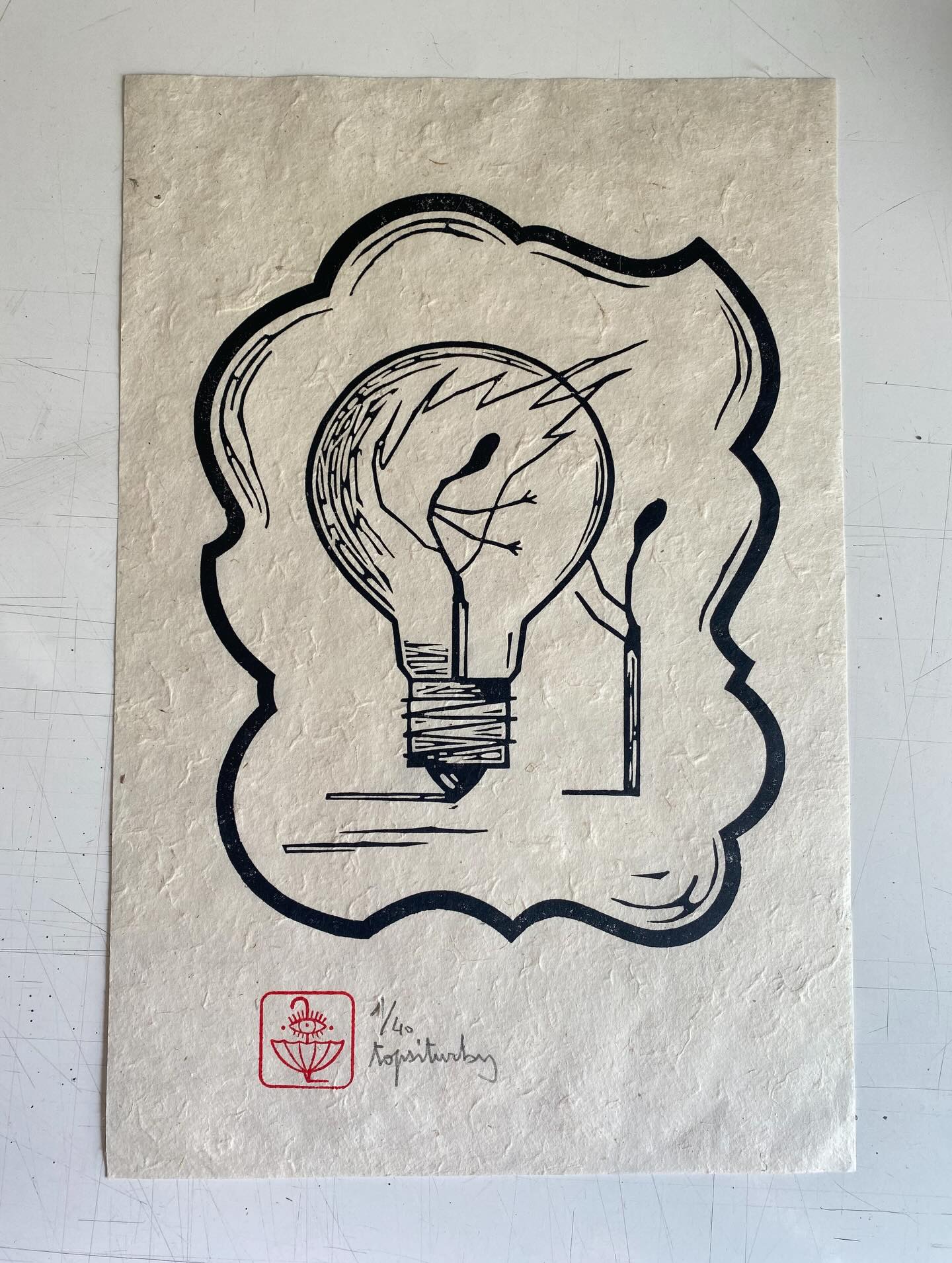 Medium Linocut by Topsi Turby