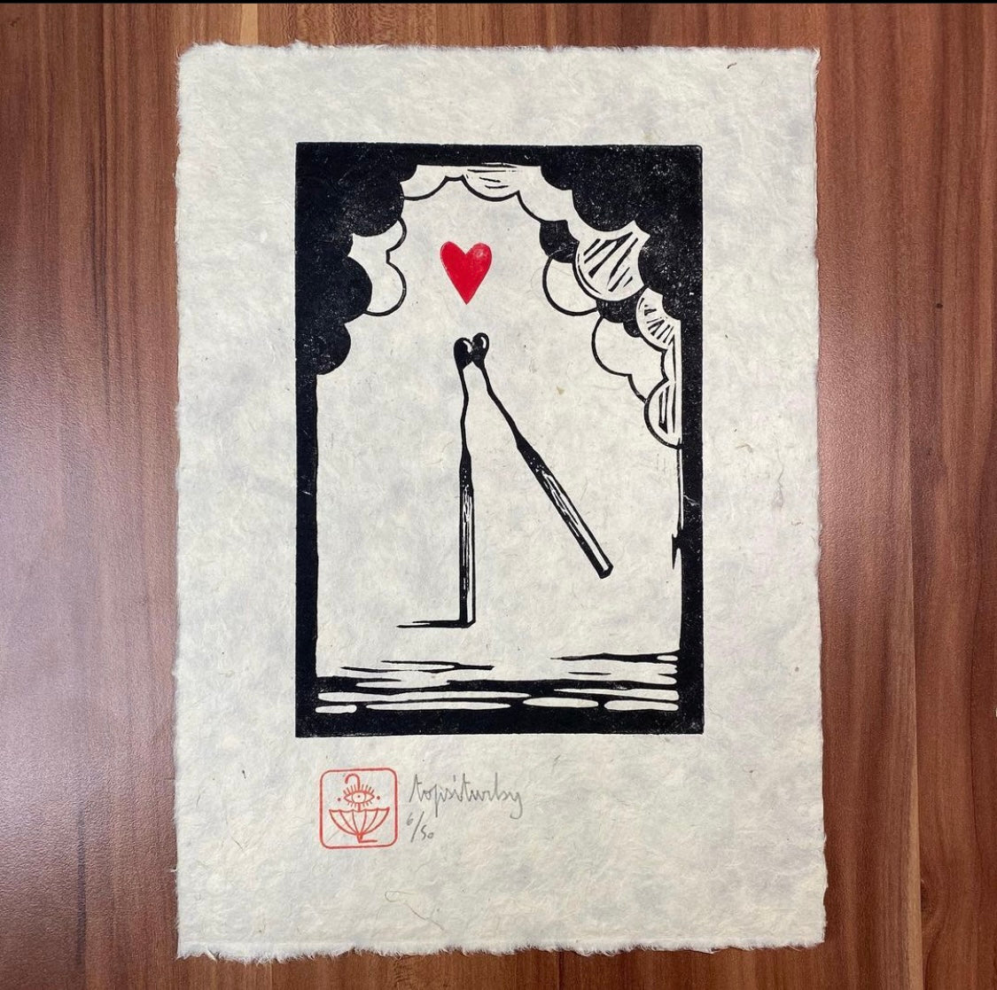 Medium Linocut by Topsi Turby