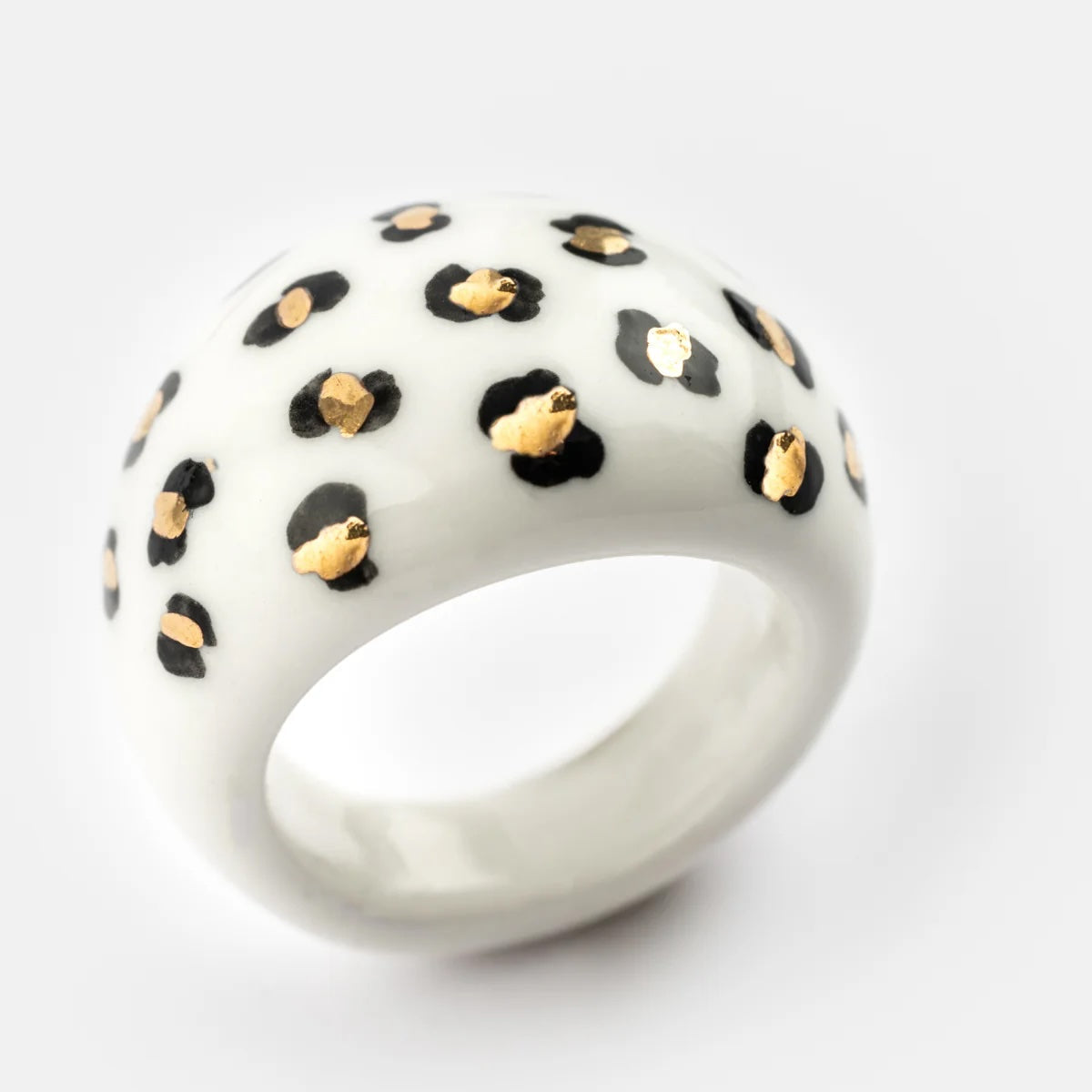 Porcelain Leopard Ring