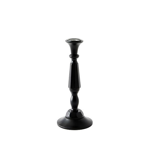 Georgian Black Lacquered Candlestick