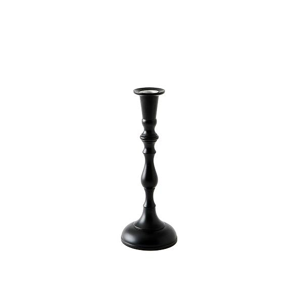 Georgian Black Lacquered Candlestick