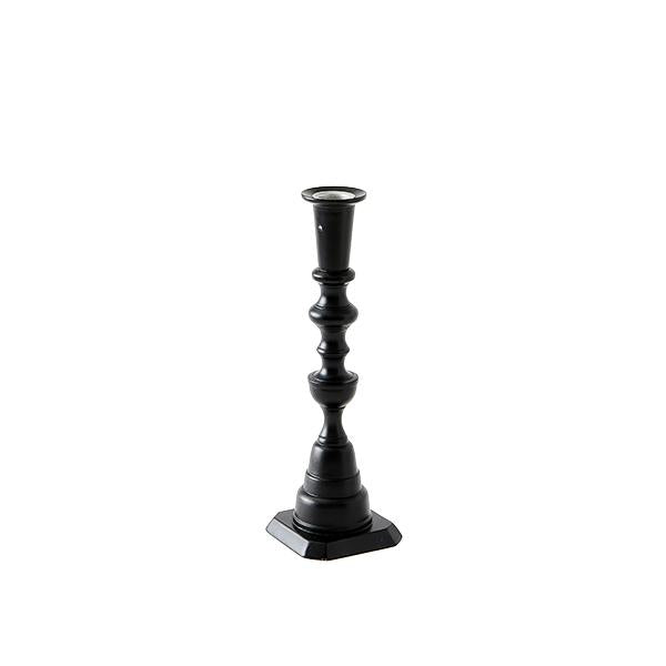 Georgian Black Lacquered Candlestick