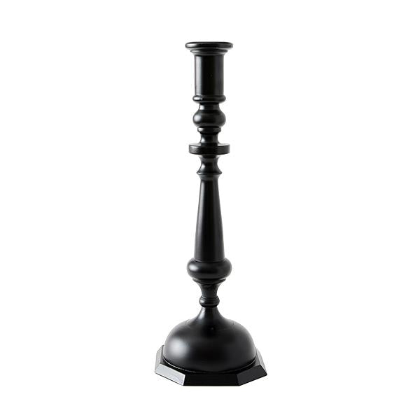 Georgian Black Lacquered Candlestick