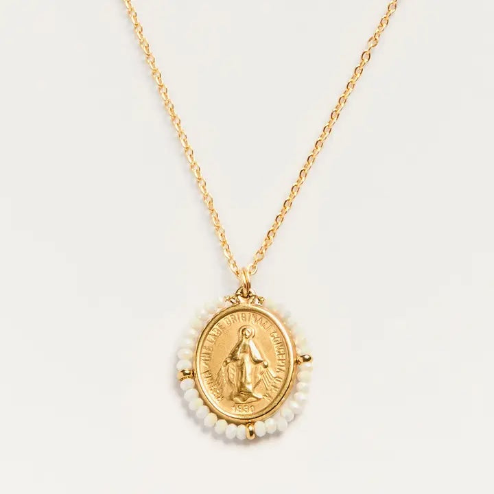 Santa Maria Medal Necklace