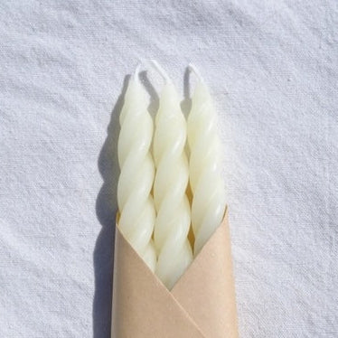 Spiral Beeswax Candle Set