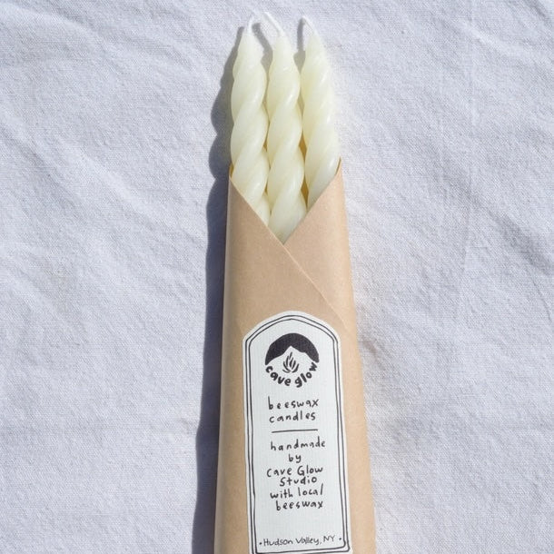 Spiral Beeswax Candle Set