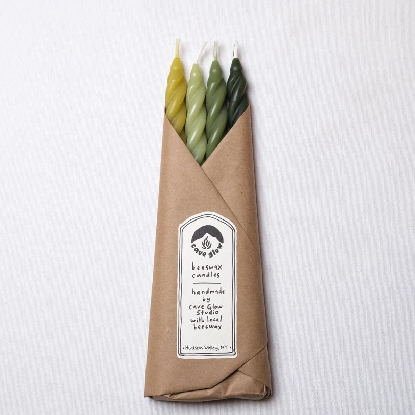 Spiral Beeswax Candle Set