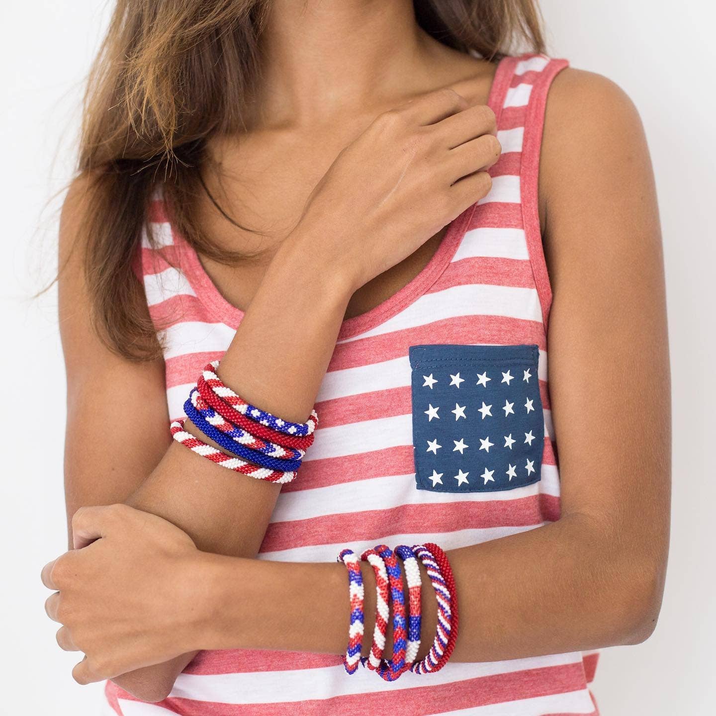 Roll-On® Patriotic Bracelets - Stars & Stripes