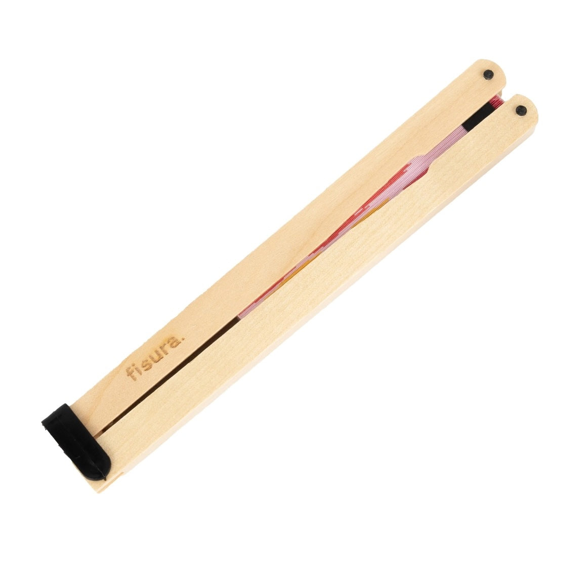 Bamboo folding fan on a white background