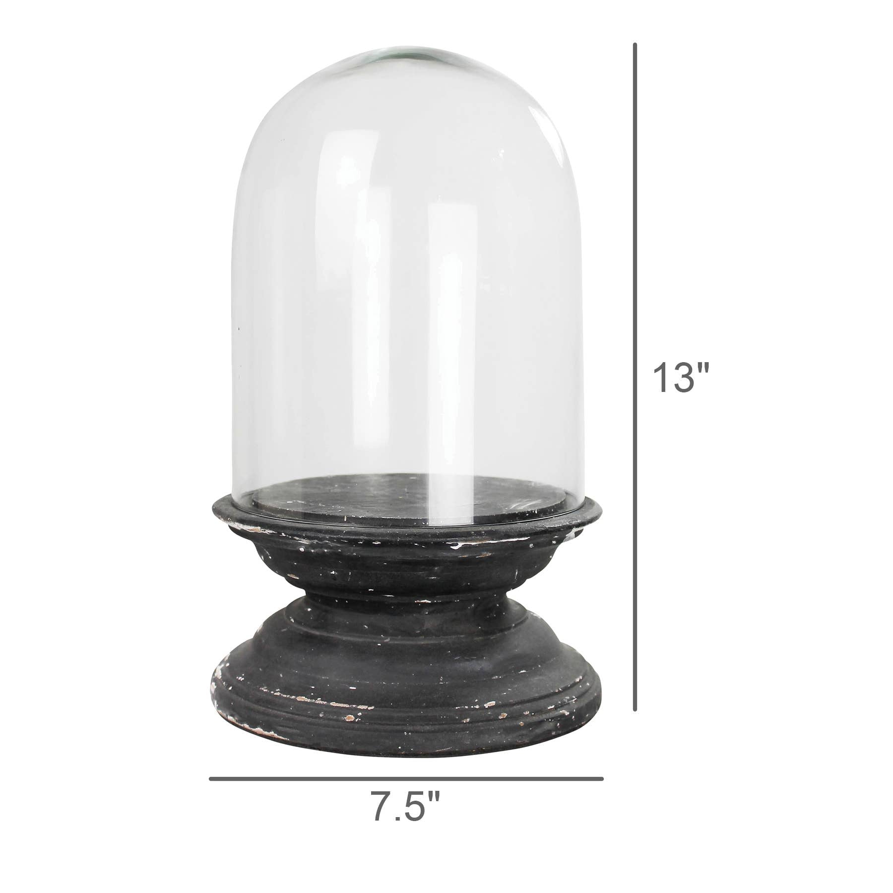 Arroyo Dome with Wood Base, Black – HomArt