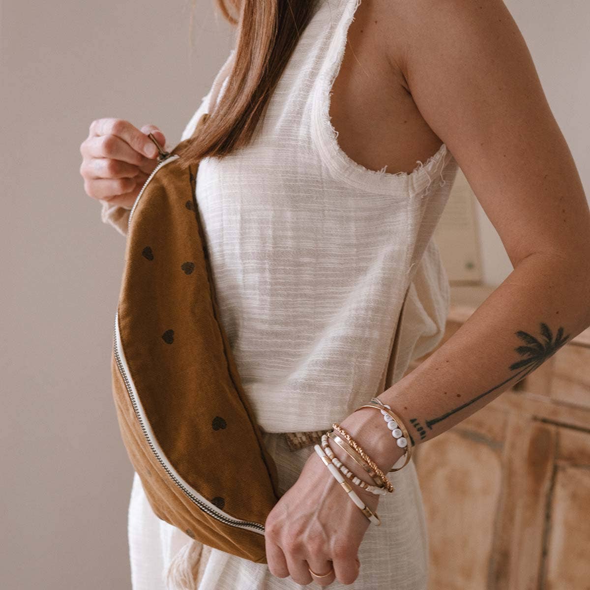 Bum Bag Cumin – Hearts – Rose in April
