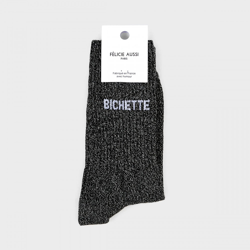 Message Glitter Socks