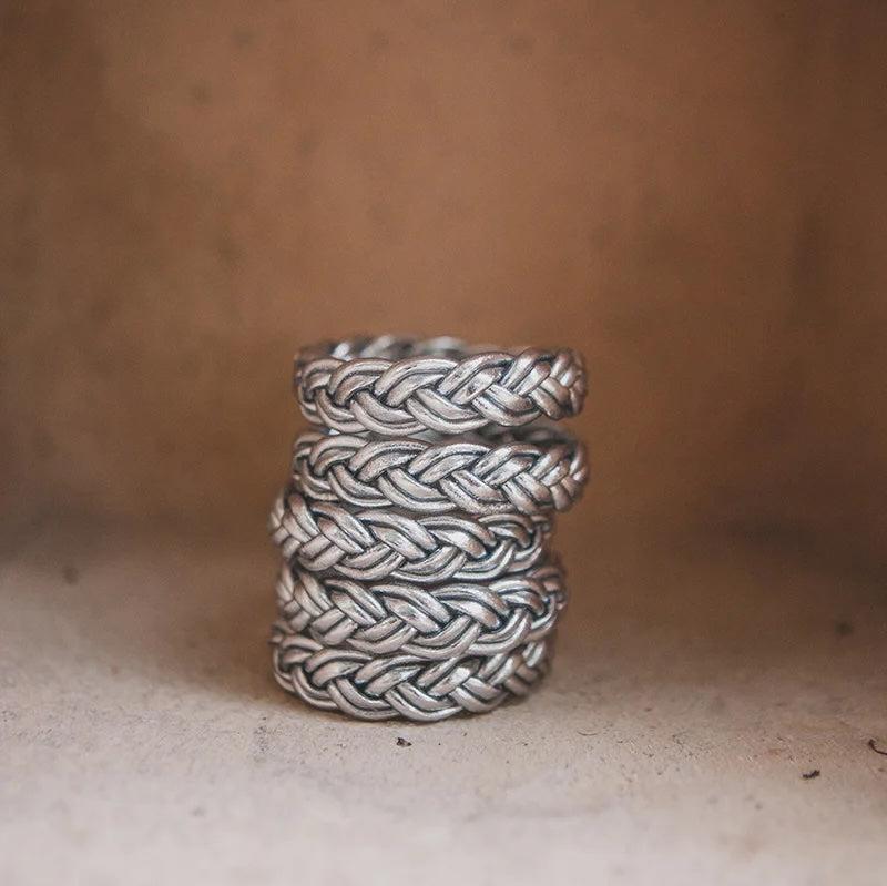 Double Braided Bracelet Silver