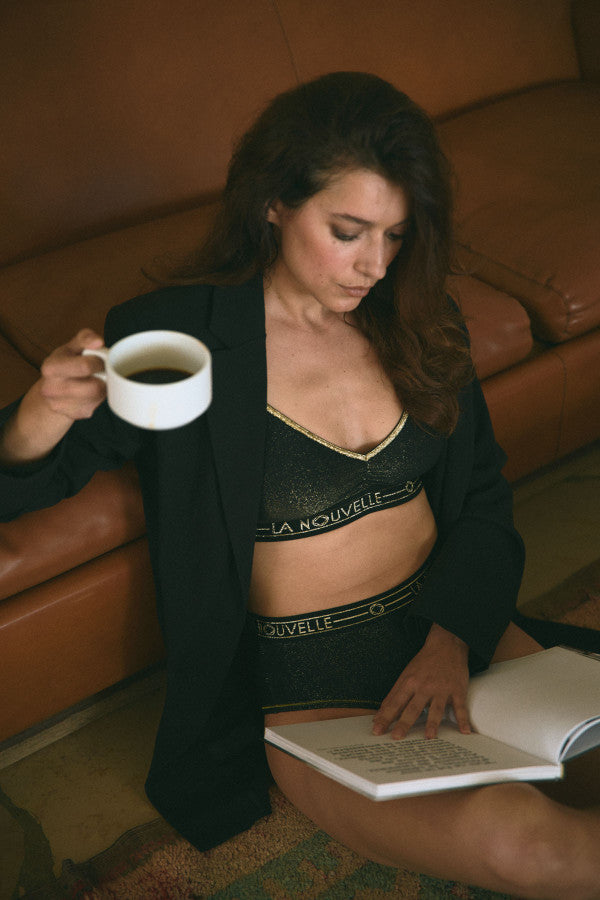 Georgia Bralette Shiny Black