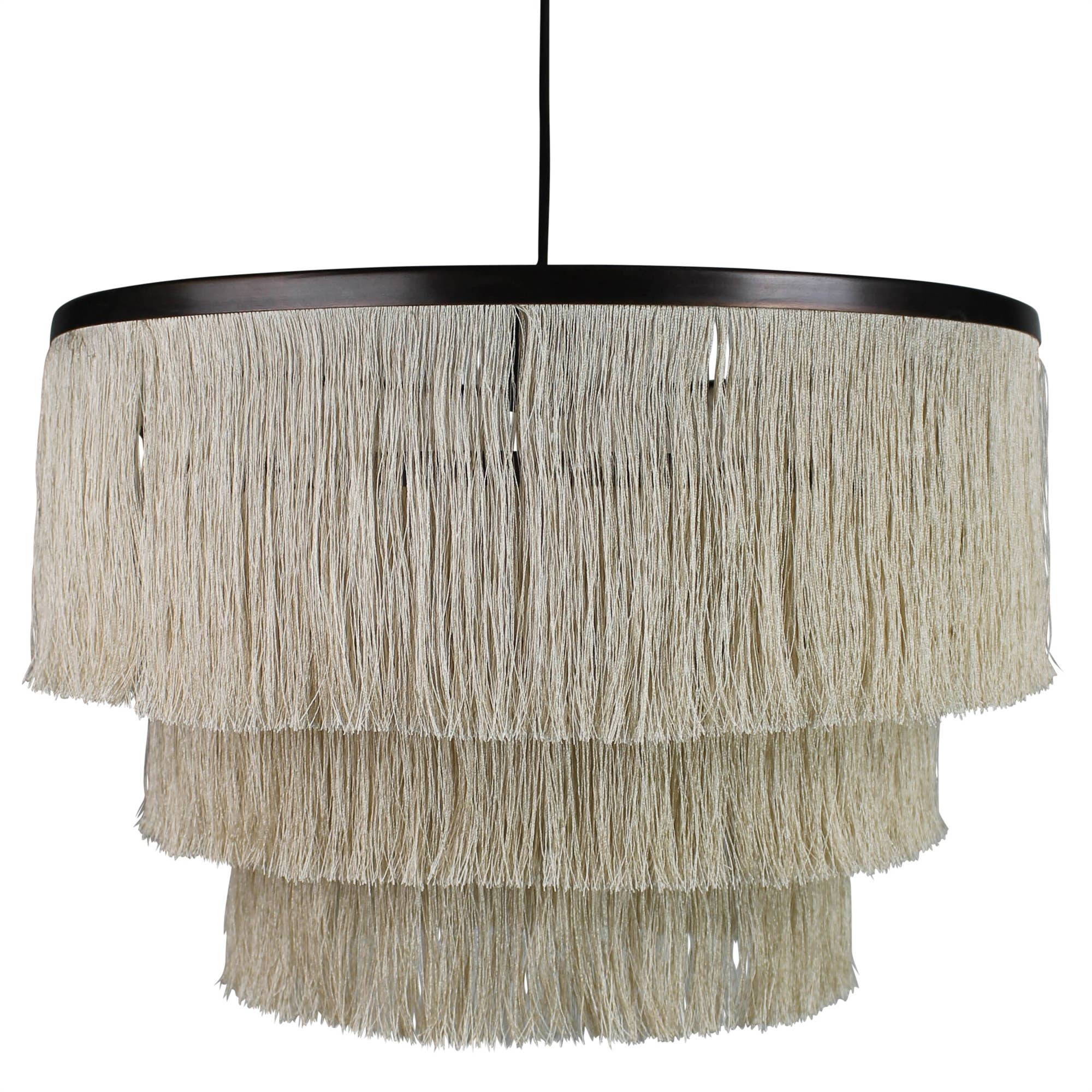 Josephine Fringe Pendant, Three Tier – HomArt