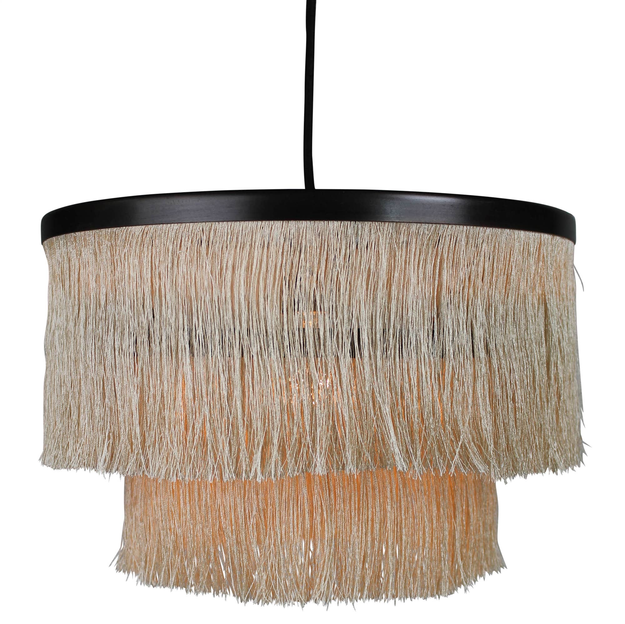 Josephine Fringe Pendant, Two Tier – HomArt