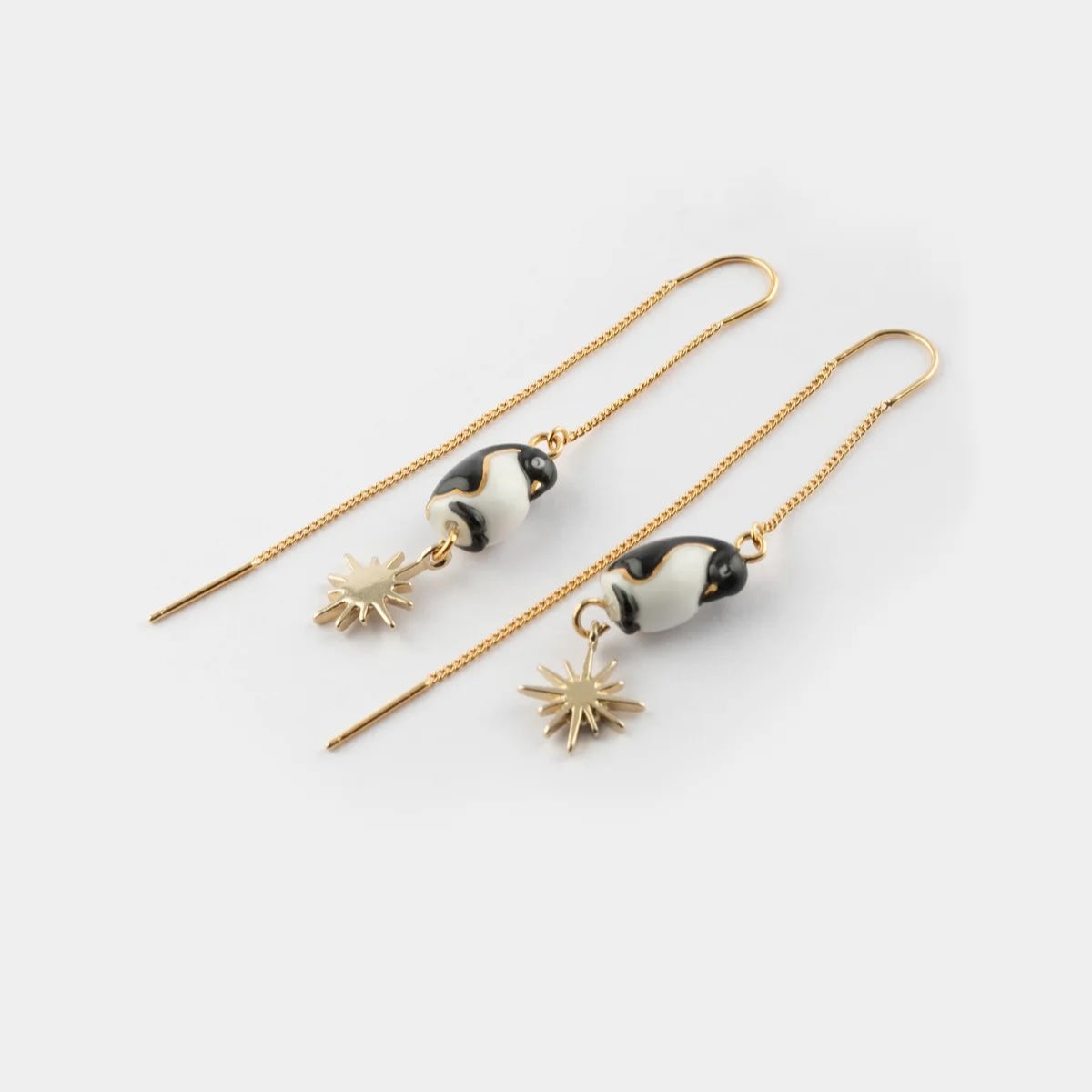 Emperor Penguin Long Earrings