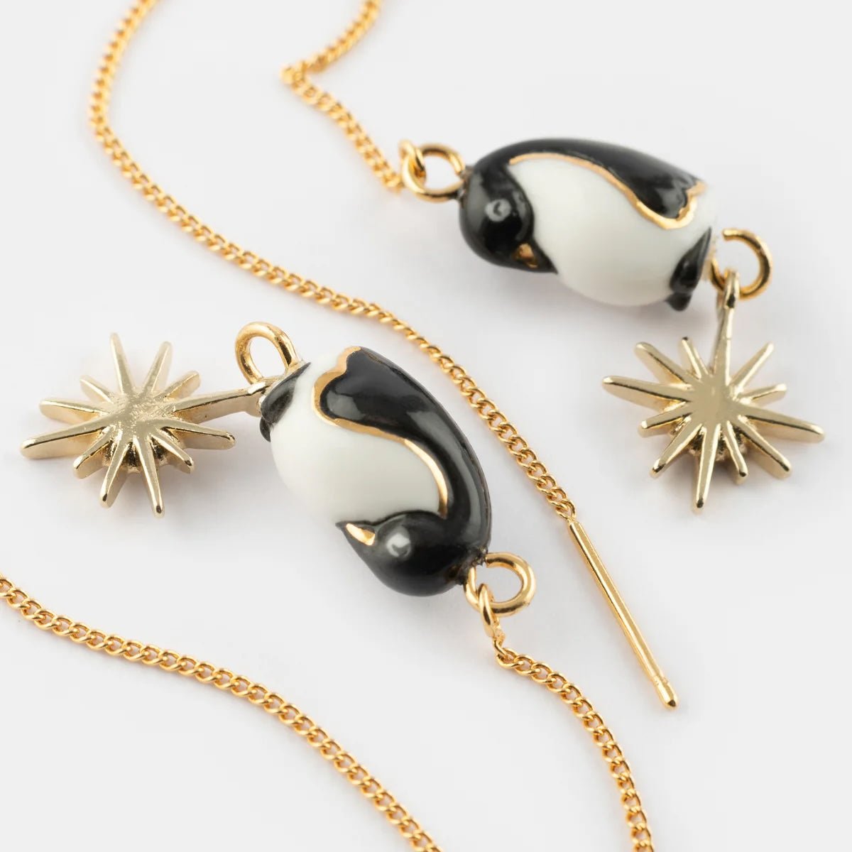 Emperor Penguin Long Earrings