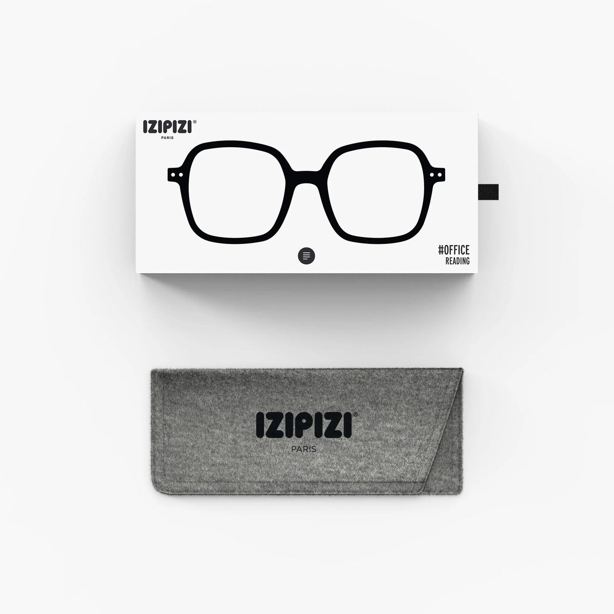 IZIPIZI eyeglasses and case on a white background