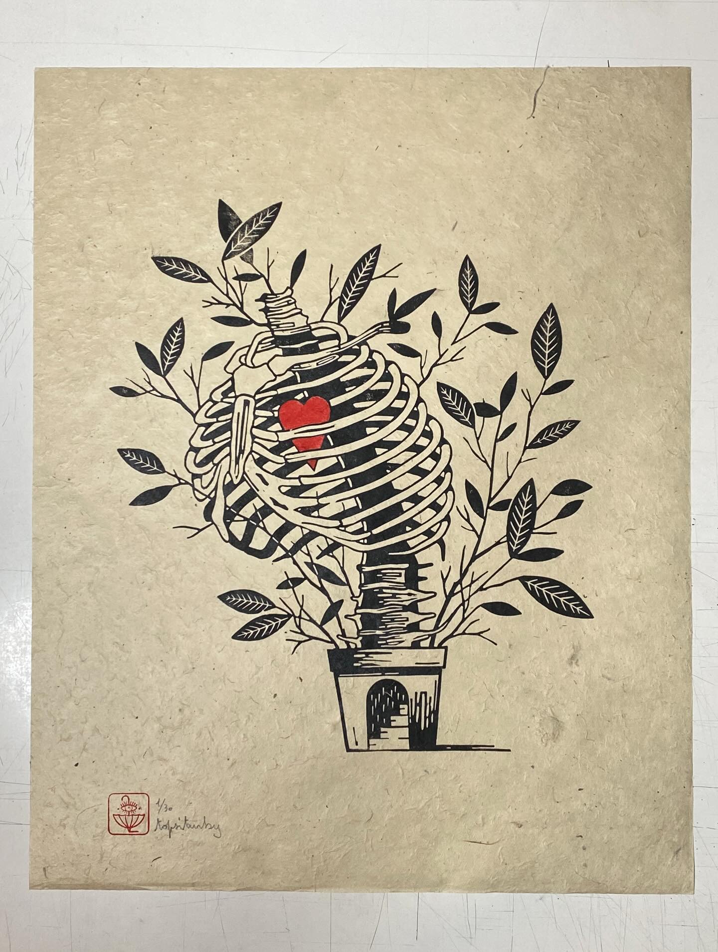 X-Large Linocut by Topsi Turby