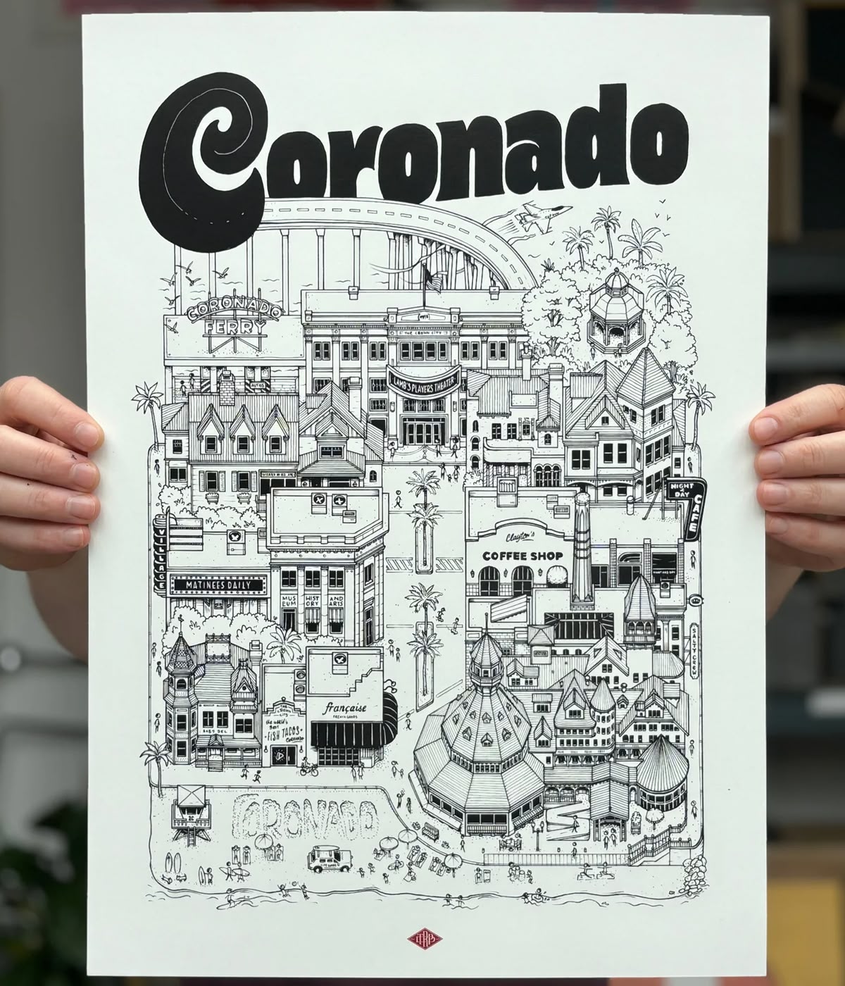 Coronado Poster by Docteur Paper