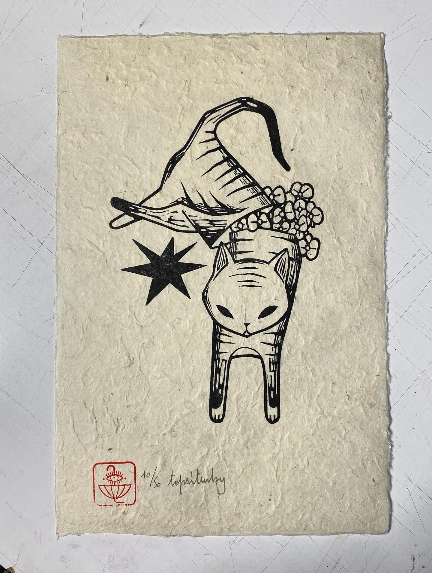 Medium Linocut by Topsi Turby