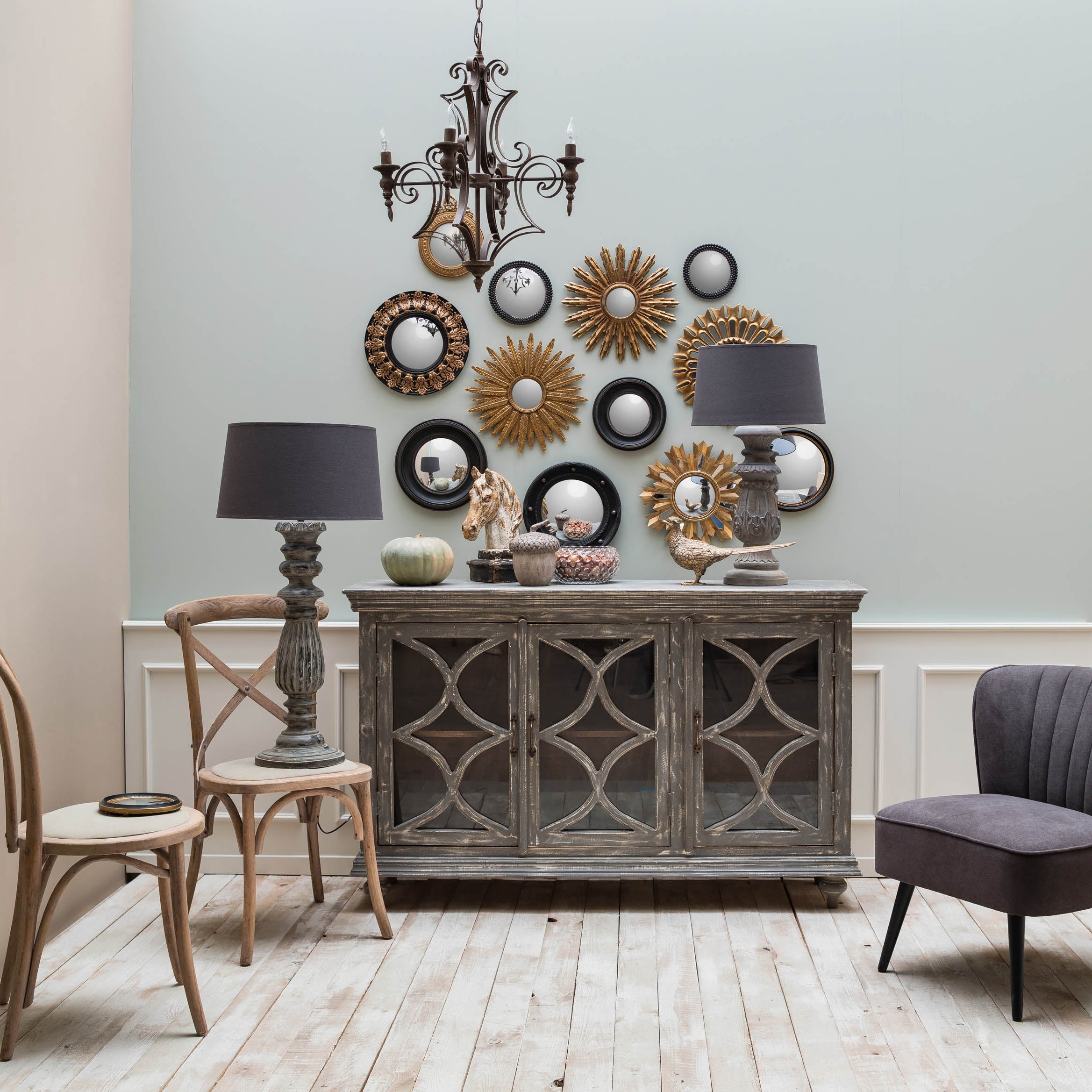 Gold Convex Mirror Serie