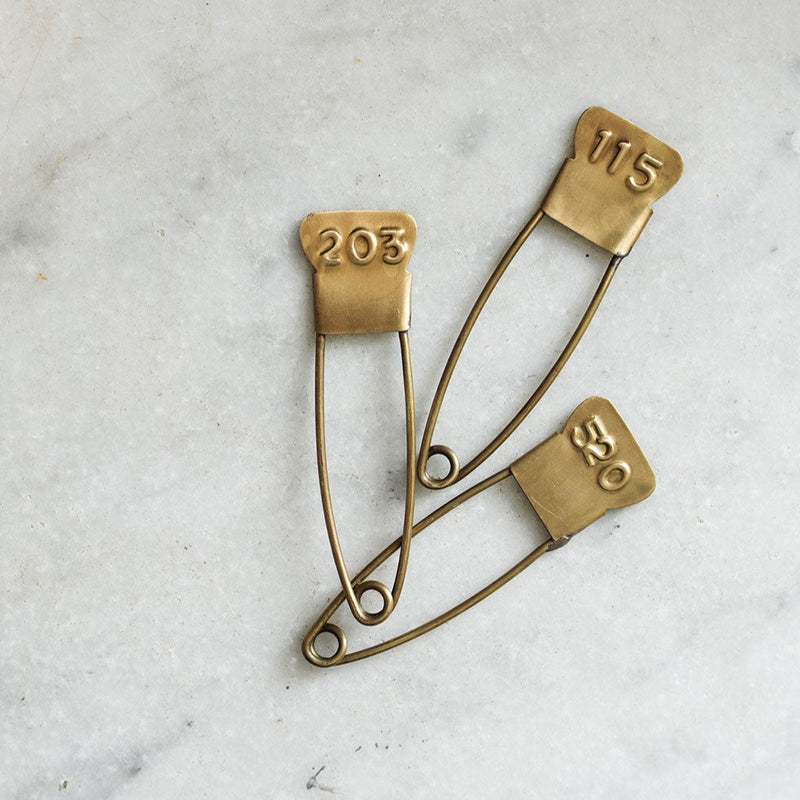 Brass Number Pin