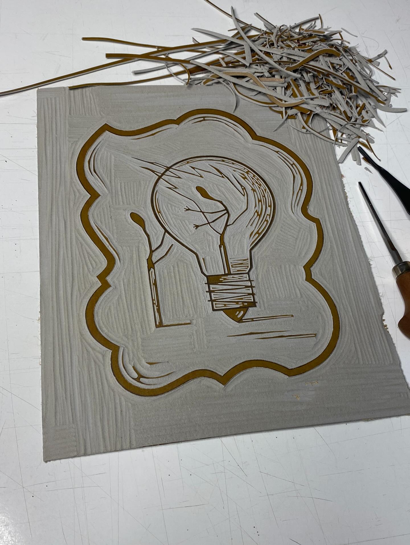 Medium Linocut by Topsi Turby