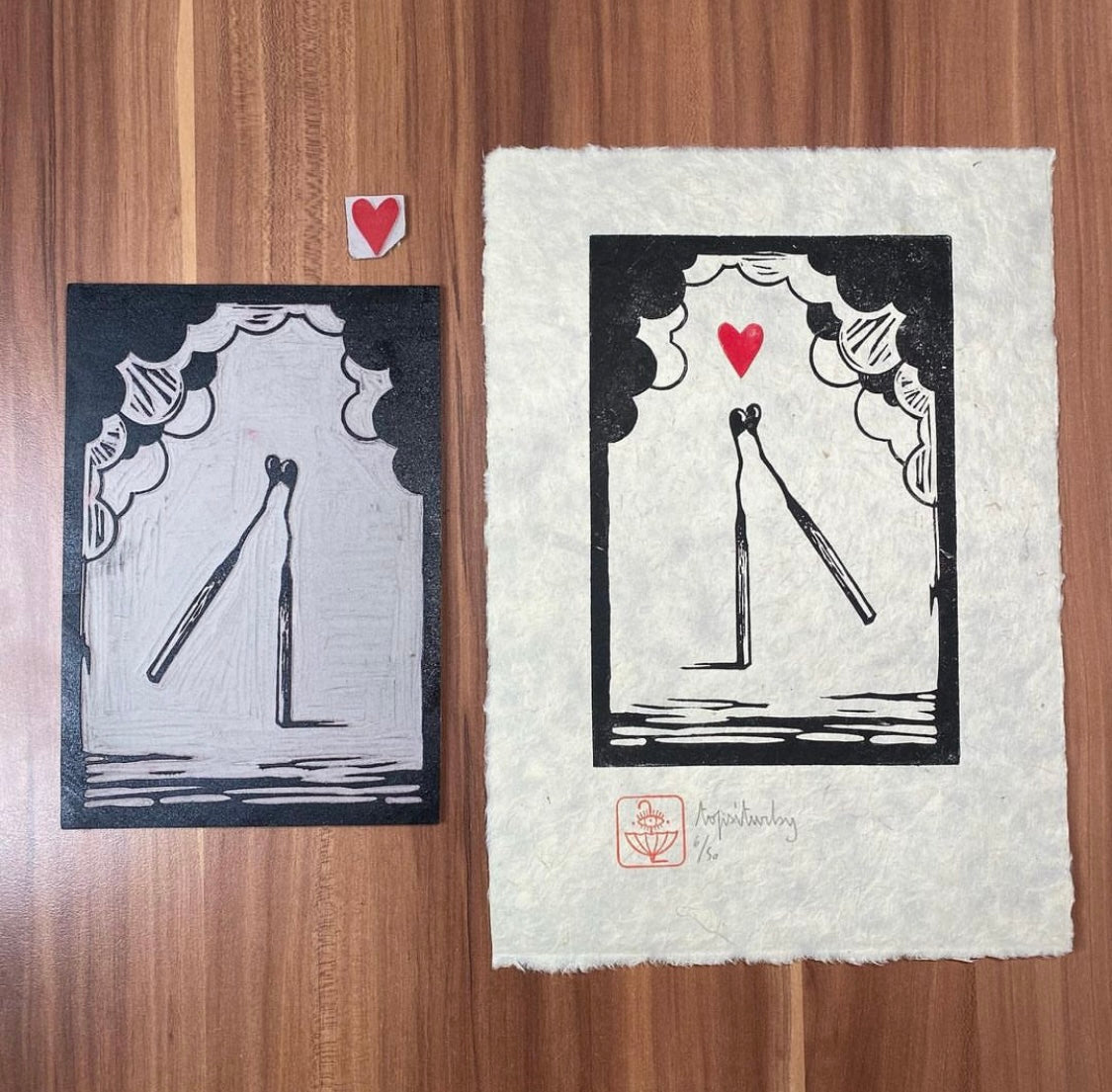 Medium Linocut by Topsi Turby