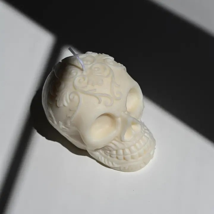 Skull Halloween Candle