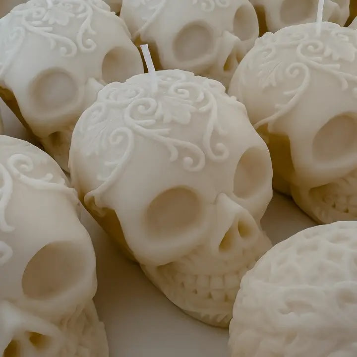 Skull Halloween Candle