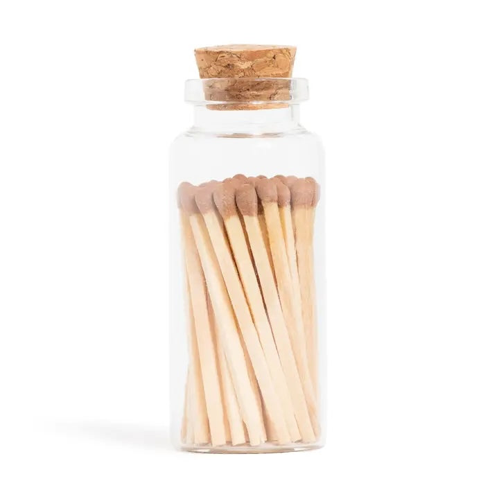 Black Matches in Medium Corked Vial