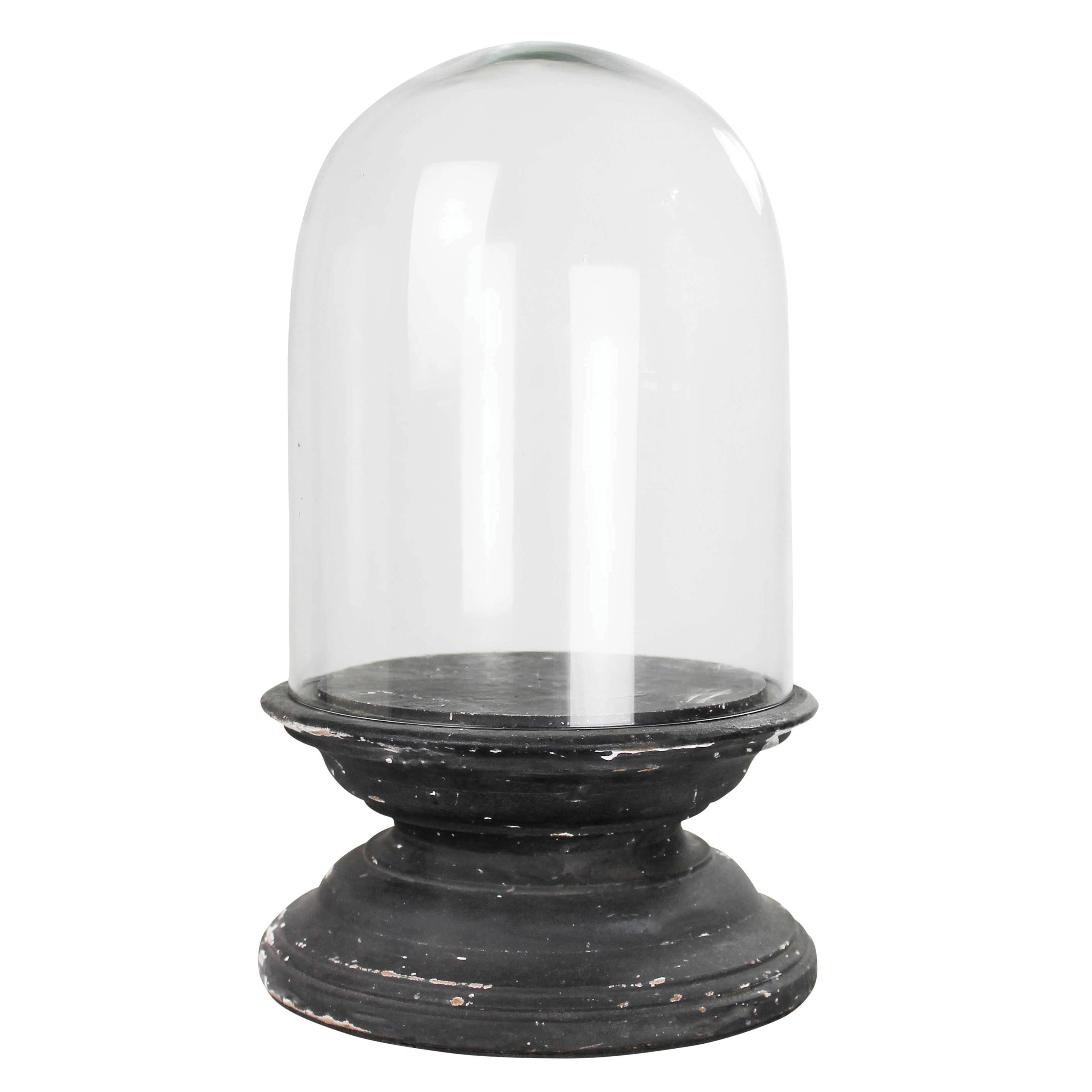 Arroyo Dome with Wood Base, Black – HomArt