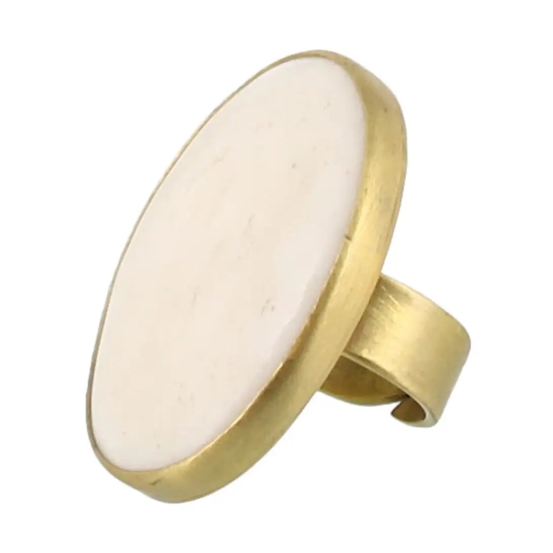 Bezel Ring, Brass