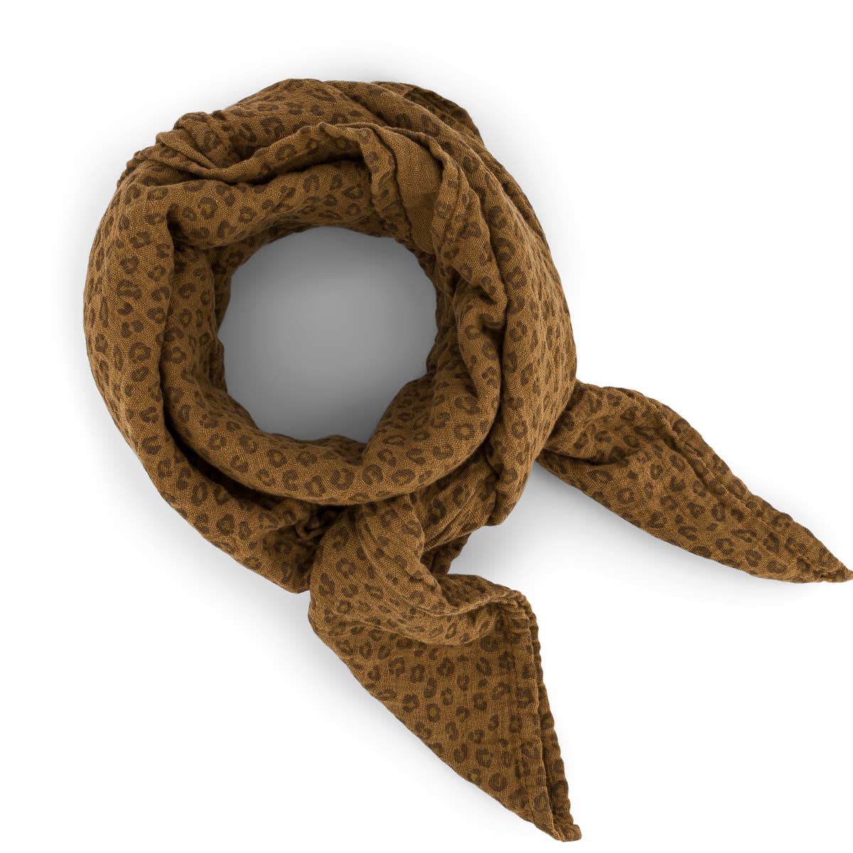 Bianca Scarf Cumin – Mini Leopard – Rose in April