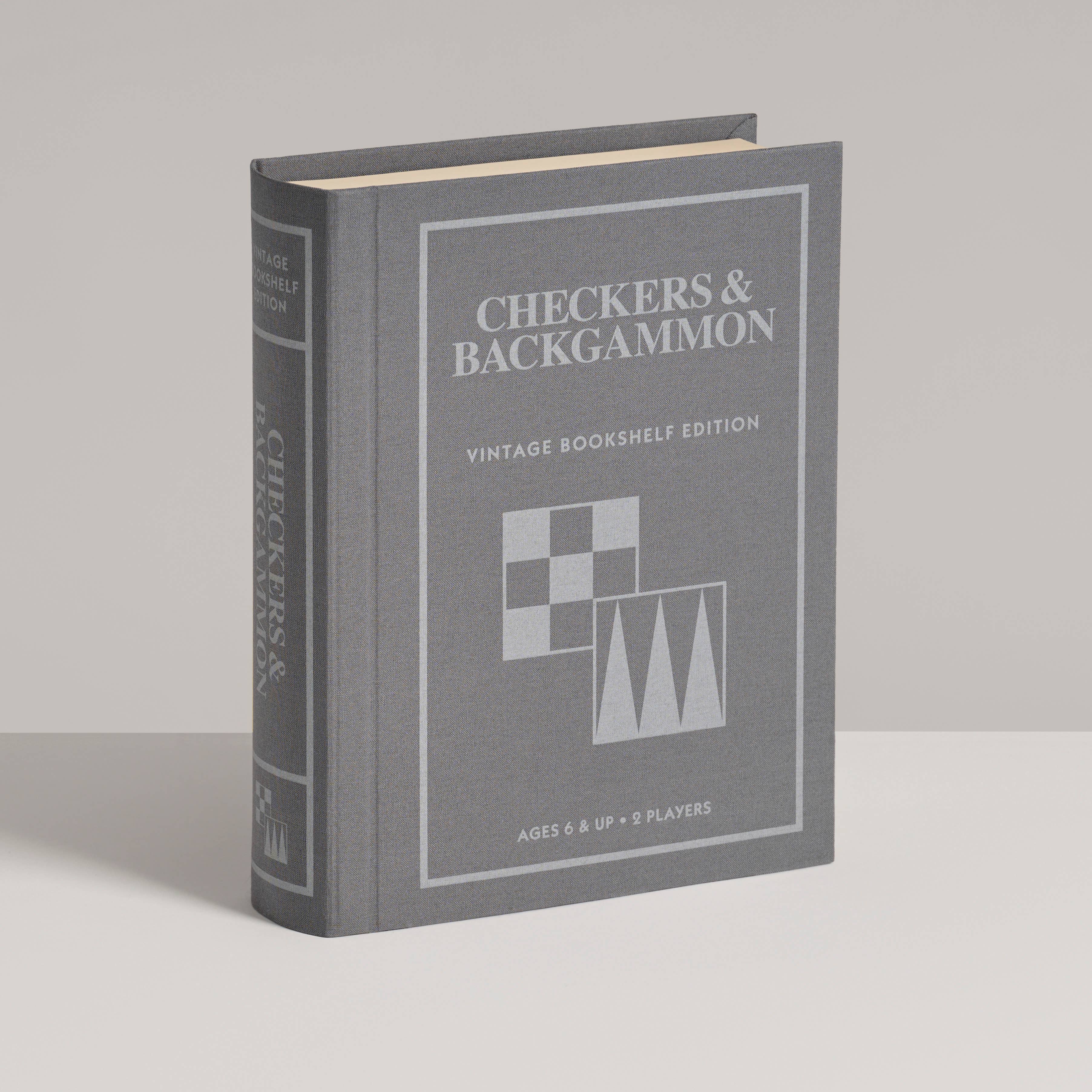 Checkers & Backgammon Vintage Bookshelf Edition – WS Game Company
