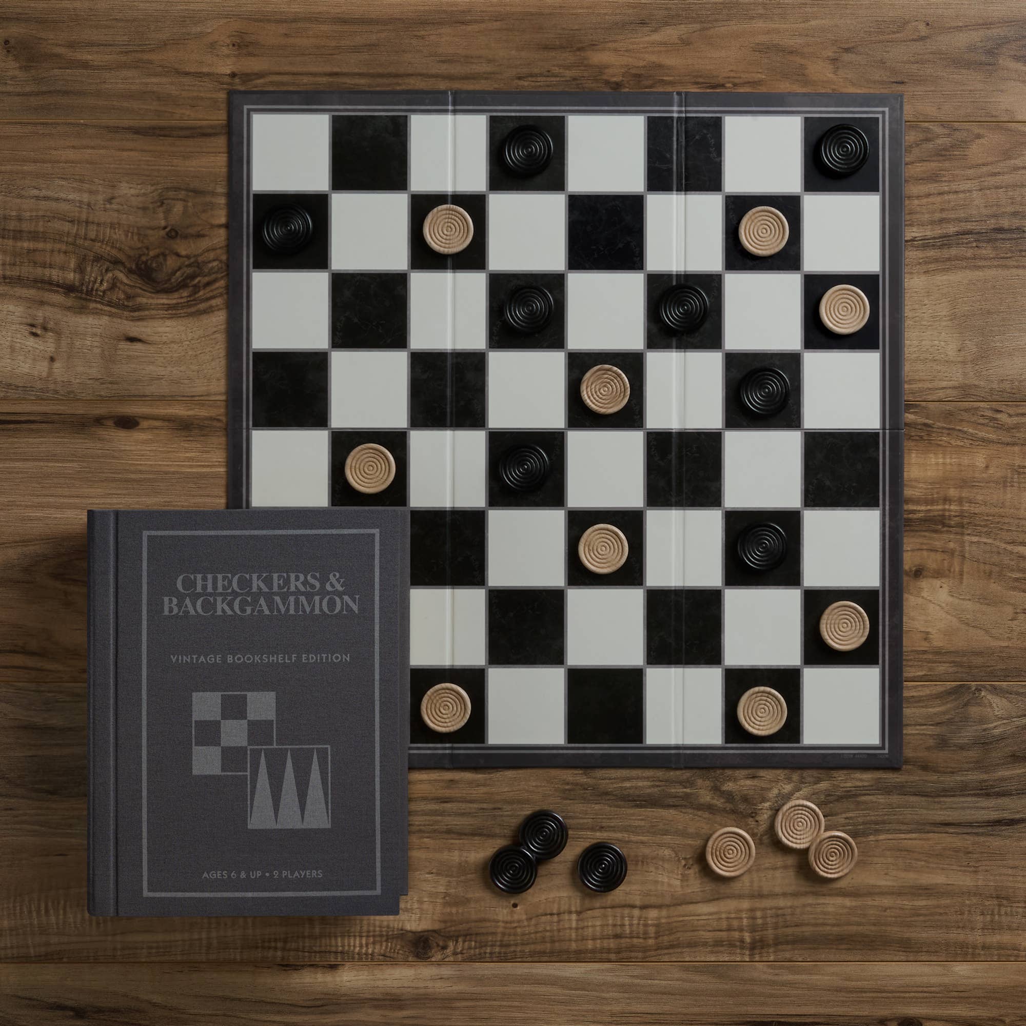 Checkers & Backgammon Vintage Bookshelf Edition – WS Game Company