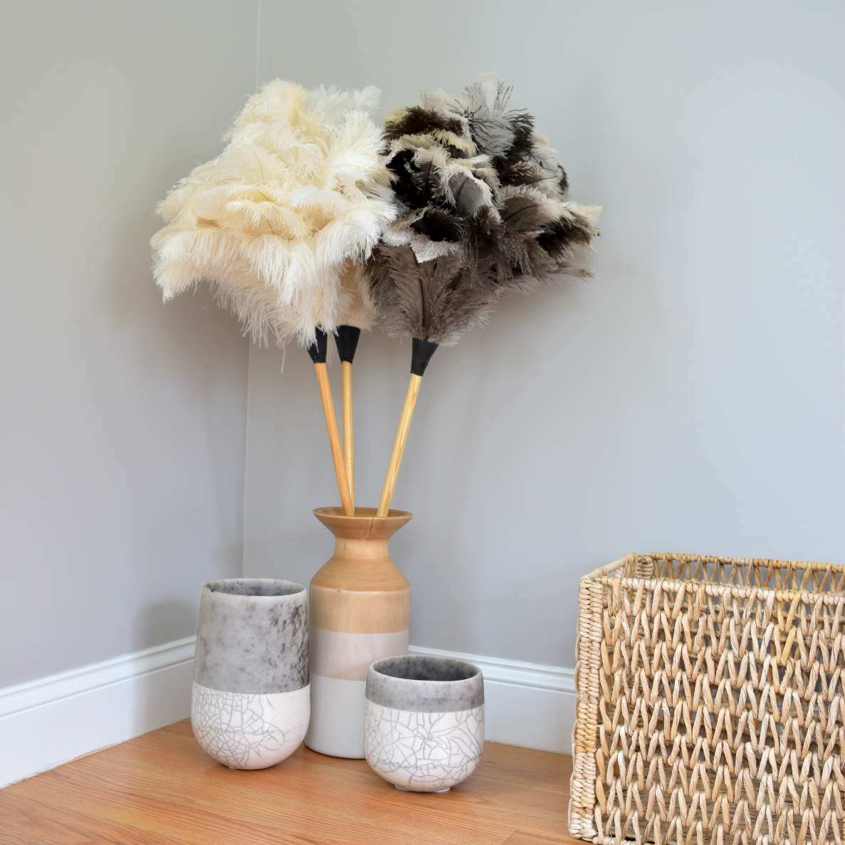 Feather Duster Small styled in a vase – Earth & Nest
