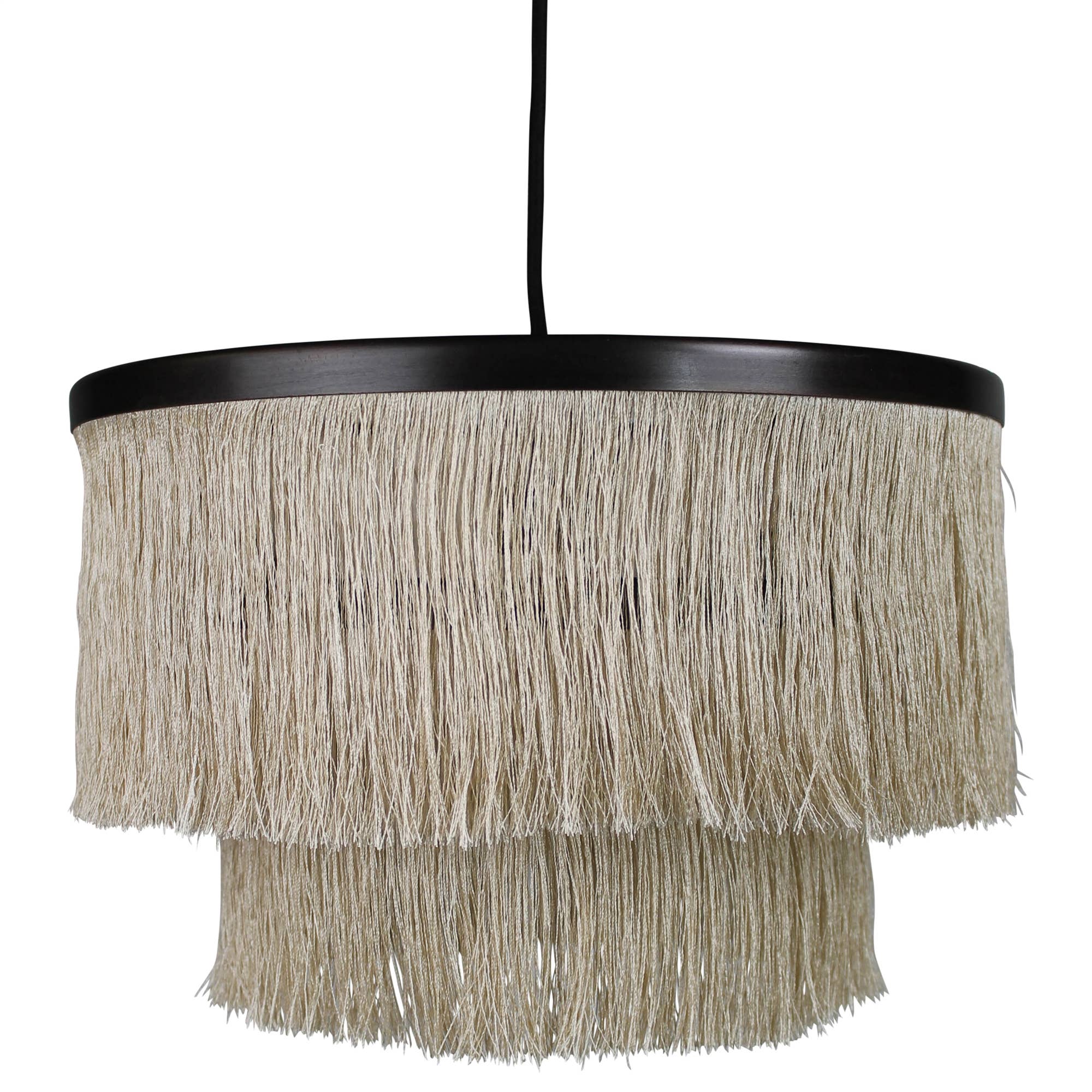 Josephine Fringe Pendant, Two Tier – HomArt