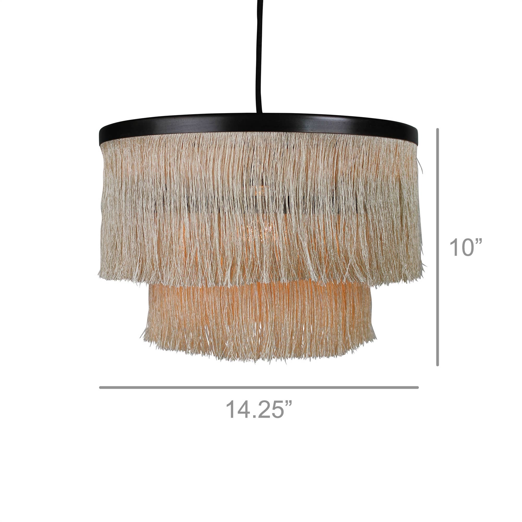 Josephine Fringe Pendant, Two Tier – HomArt